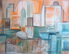 Downtown melody, 80x100 cm, 2013