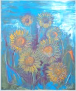 8 - Einige Sonnenblumen, 70 x 50